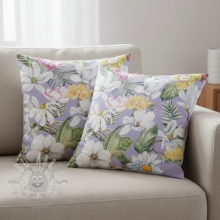 Dekorativna tkanina Genoveva flower lila digital print