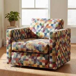 Dekorativna tkanina GOBELIN PREMIUM Graphic retro shapes