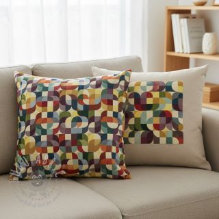 Dekorativna tkanina GOBELIN PREMIUM Graphic retro shapes