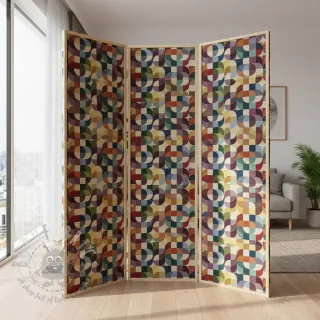Dekorativna tkanina GOBELIN PREMIUM Graphic retro shapes