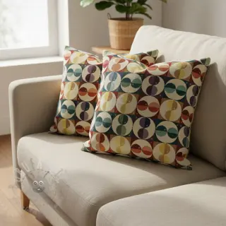 Dekorativna tkanina GOBELIN PREMIUM Graphic square circle