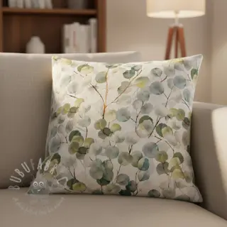 Dekorativna tkanina Linenlook Eucalyptus boho leaf digital print