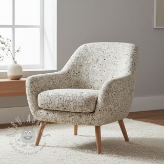 Dekorativna tkanina Linenlook Dog cartoon line