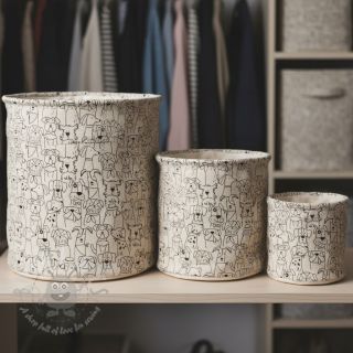 Dekorativna tkanina Linenlook Dog cartoon line