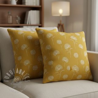 Dekorativna tkanina Linenlook Elegant dandelion golden yellow