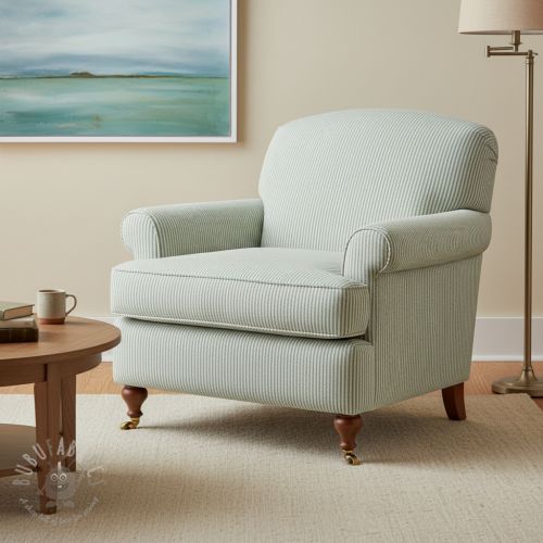 Dekorativna tkanina DOBBY Colored stripe soft green