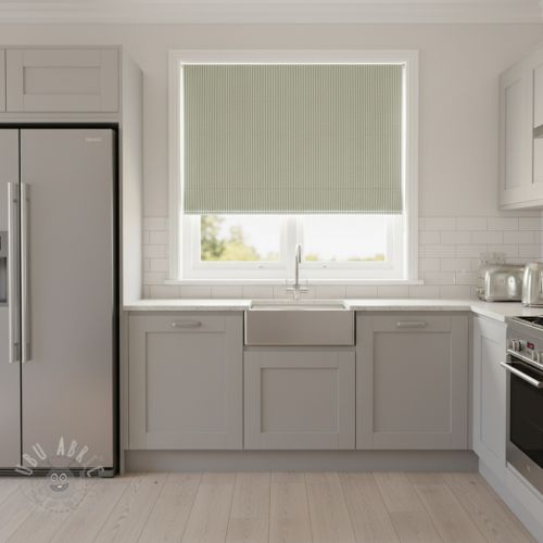 Dekorativna tkanina DOBBY Colored stripe soft green