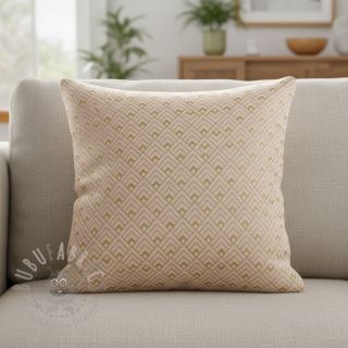 Dekorativna tkanina Linenlook Art deco cubes rose metallic premium