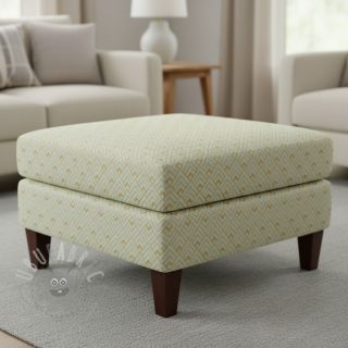 Dekorativna tkanina Linenlook Art deco cubes mint metallic premium