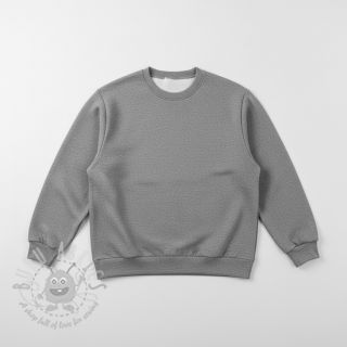 Triko materijal čupav MELANGE middle grey