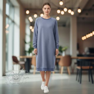 Triko materijal čupav MELANGE jeans