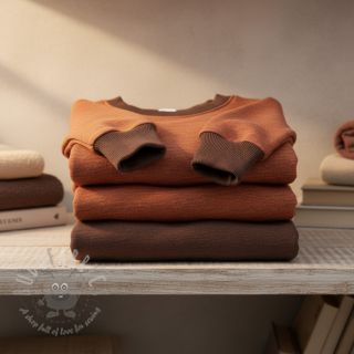 Triko materijal čupav MELANGE brick