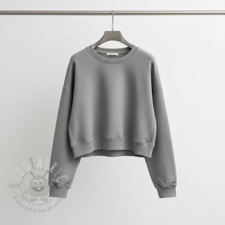 Triko materijal čupav mouse grey