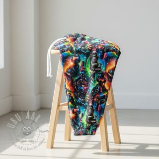 Triko materijal čupav JOGGING Game over design A digital print