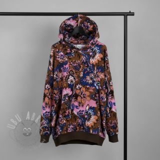 Triko Flowers Mici brown digital print