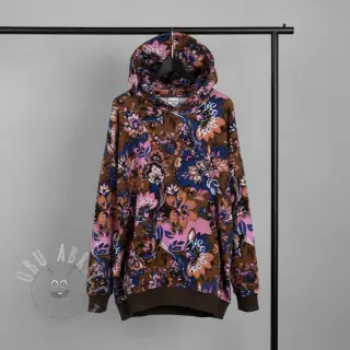 Triko Flowers Mici brown digital print