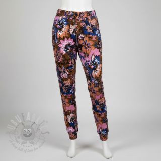 Triko Flowers Mici brown digital print