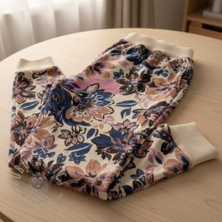 Triko Flowers Mici ecru digital print