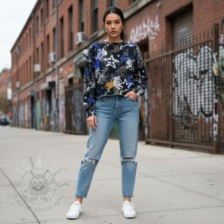 Triko Graffiti black digital print