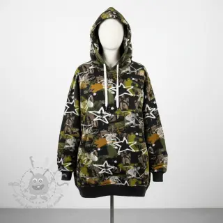 Triko Graffiti army green digital print