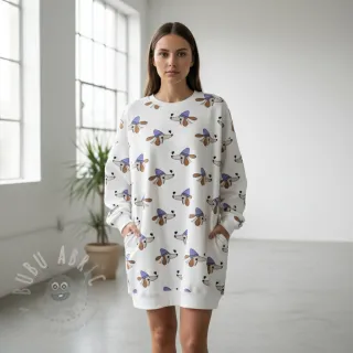 Triko Dogs and hearts off white