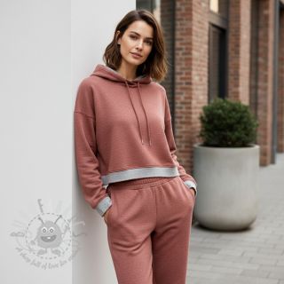 Triko materijal čupav JOGGING henna melange