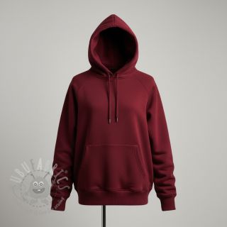 Triko materijal čupav JOGGING dark red