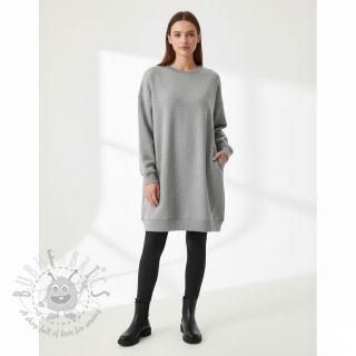Triko materijal čupav JOGGING light grey melange
