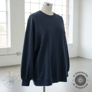 Triko materijal čupav JOGGING navy