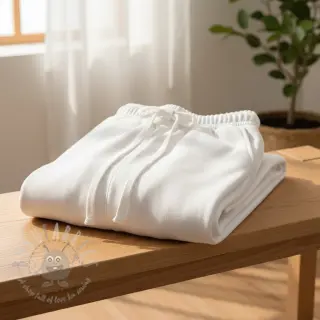Triko materijal čupav JOGGING white