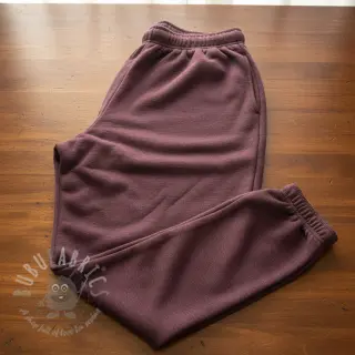 Triko materijal čupav JOGGING aubergine melange
