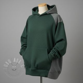 Triko materijal čupav JOGGING dark green melange