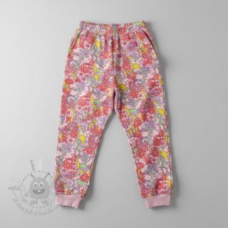 Triko Abstract flowers pink digital print