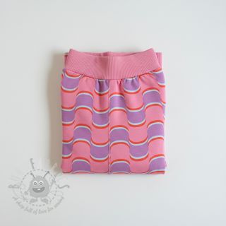 Triko Abstract flowers wave purple digital print