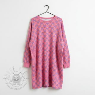 Triko Abstract flowers wave purple digital print