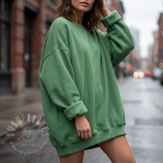 Triko materijal čupav JOGGING forest green