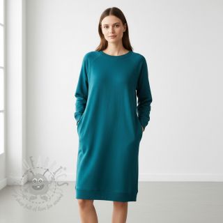 Triko materijal čupav JOGGING petrol