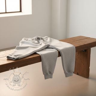 Triko materijal čupav JOGGING ecru melange