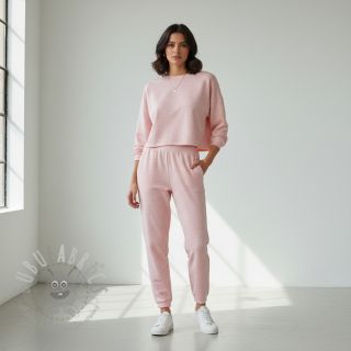 Triko materijal čupav JOGGING rose melange