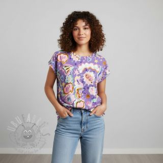 Jersey Shells lavender digital print