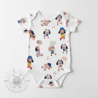 Jersey Dogs white digital print