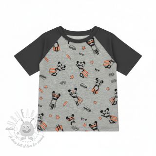 Jersey NEON Super heroes light grey melange