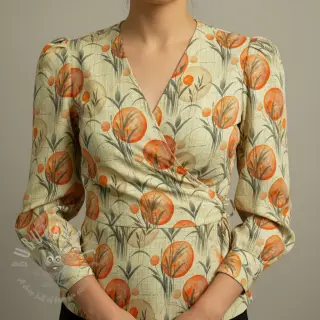 Jersey VISKOZA Enjoy The Silence orange digital print