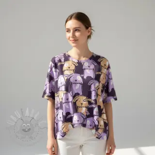 Jersey Funny dogs dark purple