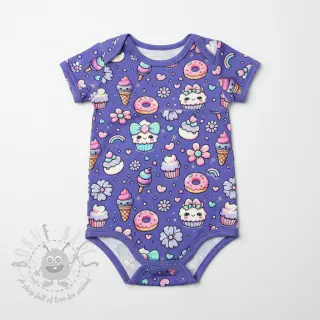 Jersey Sweet food lavender digital print