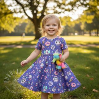 Jersey Sweet food lavender digital print