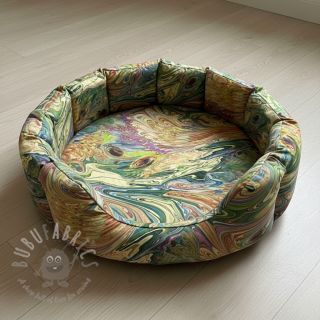 Umjetno krzno Peacock green digital print