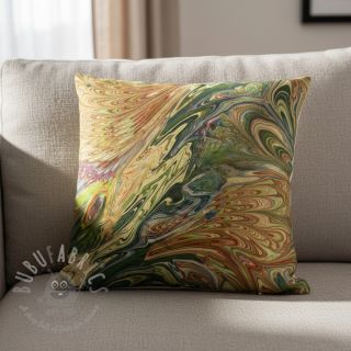 Umjetno krzno Peacock green digital print