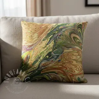 Umjetno krzno Peacock green digital print