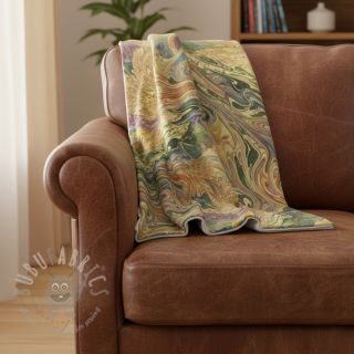 Umjetno krzno Peacock green digital print